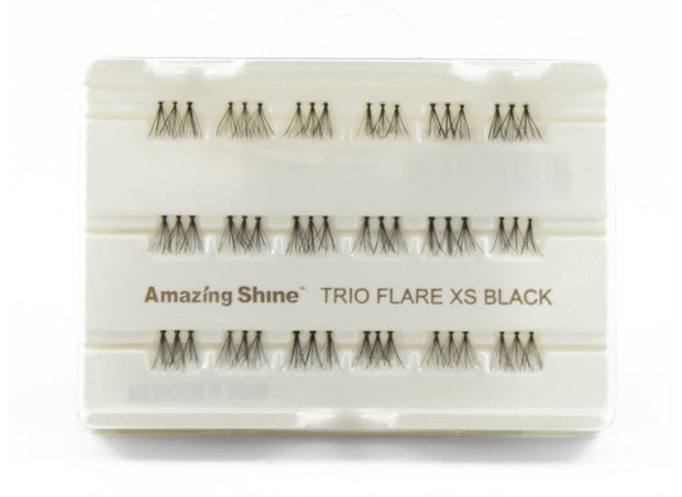 Trio False Eyelashes #Flare XS Black